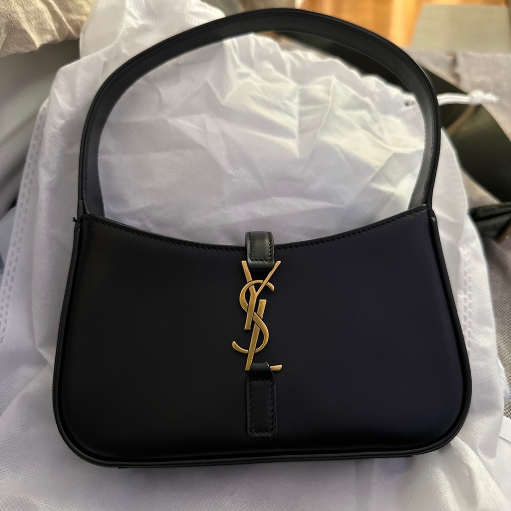 Yves Saint Laurent Black Leather Shoulder Bag Mini Size - NEW
